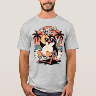 Camiseta Chill Penguin - Vibes de fin de semana