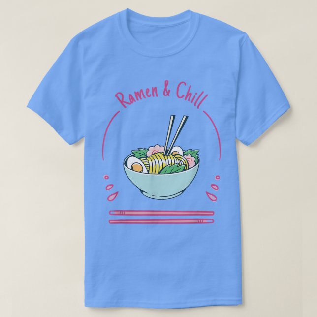 Camiseta Chill Ramen Anime Noodles Kawaii Japonés Sk (Diseño del anverso)