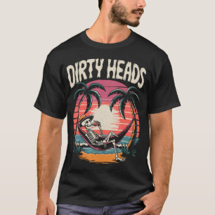 Camiseta Chill Skeleton Dirty Heads Retro Beach Art Para Ho