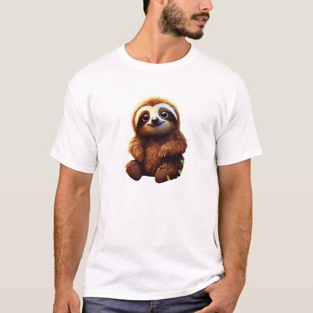 Camiseta Chill Sloth Hangout Pegatina Design (Anverso)