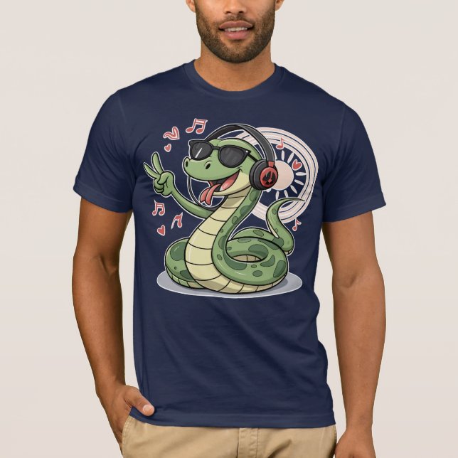 Camiseta Chill Snake Tunes Funny (Anverso)
