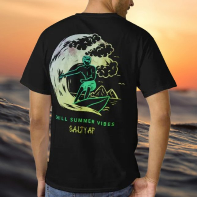 Camiseta Chill Summer Vibes Green por Salty AF (Subido por el creador)