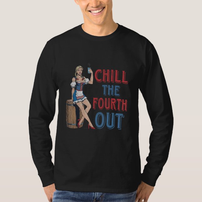 Camiseta Chill The Fourth Out Cowgirl Western Happy 4th Of  (Anverso)