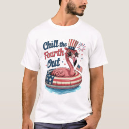 Camiseta Chill The Fourth Out Funny 4th of July Flamingo