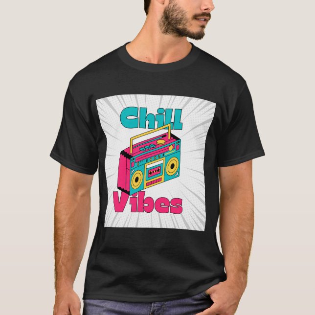 Camiseta Chill Vibes Boombox (Anverso)