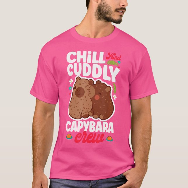 Camiseta Chill Y Cuidadosamente Crew Capybara Cuidada Propi (Anverso)