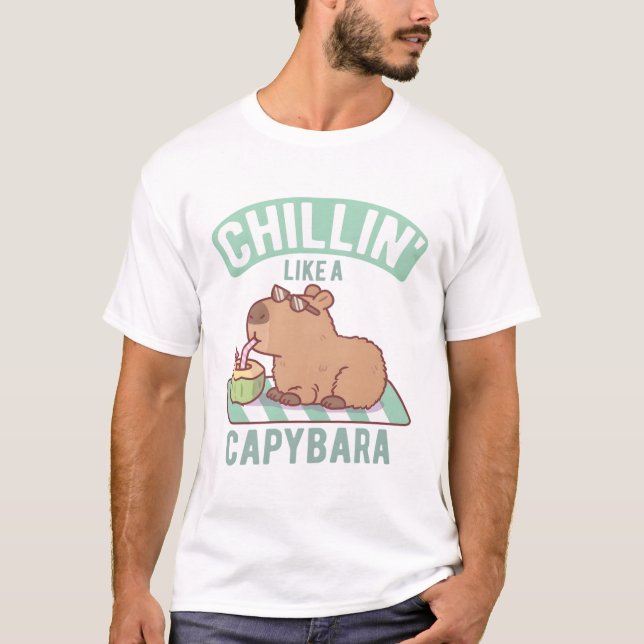 Camiseta Chillin Como Un Capibara Gracioso (Anverso)