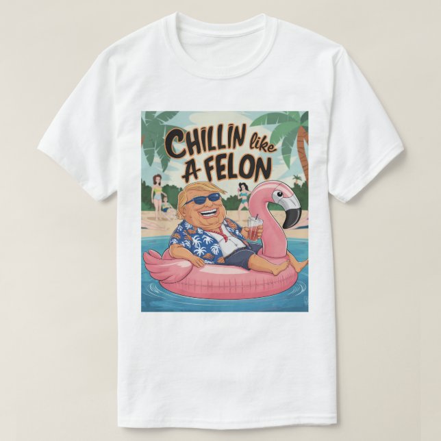 Camiseta Chillin Como Un Verano Funny De Trump 2024 (Diseño del anverso)