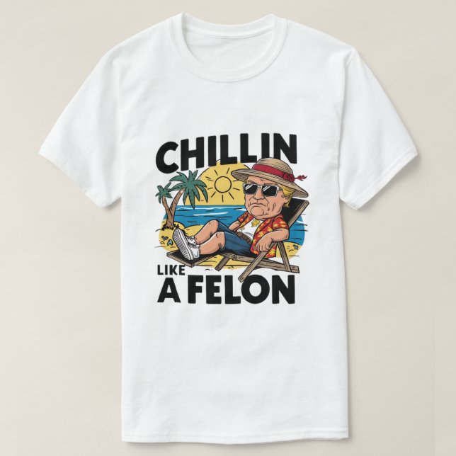 Camiseta Chillin Como Un Verano Funny De Trump 2024 (Diseño del anverso)