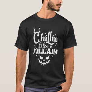 Camiseta Chillin Como Un Villato Jack O Lantern Face Funny