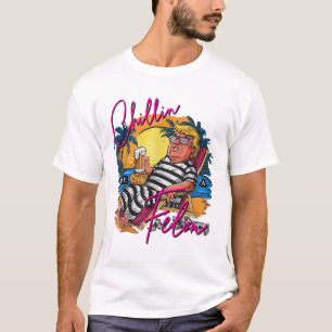 Camiseta Chillin Como Una Cerveza De Verano Rosa Felon Retr