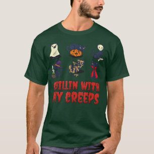 Camiseta Chillin con mi amigo Cat Serial Killer Halloween