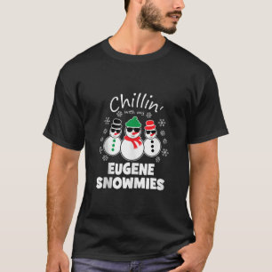 Camiseta Chillin Con Mi Eugene Snowmie Navidades graciosos 