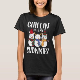 Camiseta Chillin Con Mi Fiesta Snowmies Navidades Snowman N
