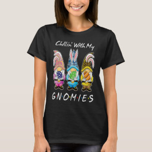 Camiseta Chillin Con Mi Gnomies Bunny Egg Hung Gnome Ha