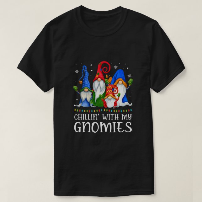 Camiseta Chillin Con Mi Gnomies Shirt Divertido Gnome Xmas  (Diseño del anverso)