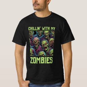 Camiseta Chillin con mi Halloween Zombies