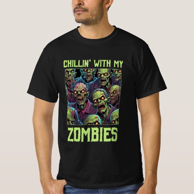 Camiseta Chillin con mi Halloween Zombies (Anverso)