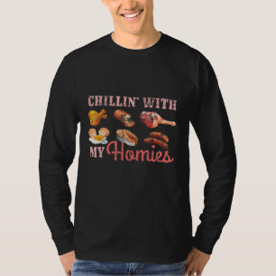 Camiseta Chillin Con Mi Homosexual Bolonia De Comida De Ala