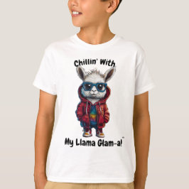 Camiseta Chillin' con mi Llama Glam-a - Corta joya