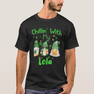 Camiseta Chillin Con Mi Lola Green Gnomes St Patrick