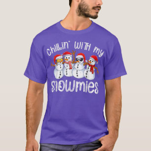 Camiseta Chillin Con Mi Nieve Graciosa Nieve De Navidades C