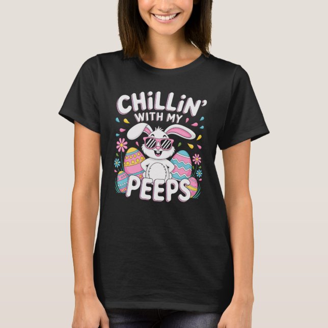 Camiseta Chillin’ con mis amigos Guay Easter Bunny Vibes (Anverso)