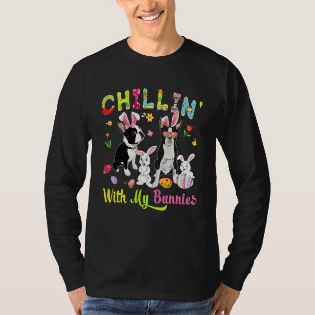 Camiseta Chillin' Con Mis Conejitos Aburriados Conejitos Bo (Anverso)