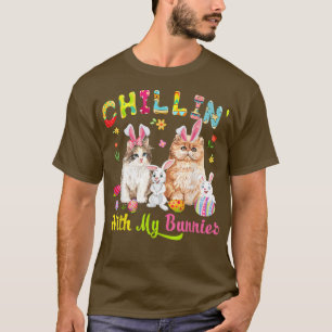 Camiseta Chillin' Con Mis Conejitos Cute Semana Santa Cats 