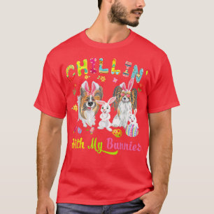 Camiseta Chillin' Con Mis Conejitos Perros Papillon 