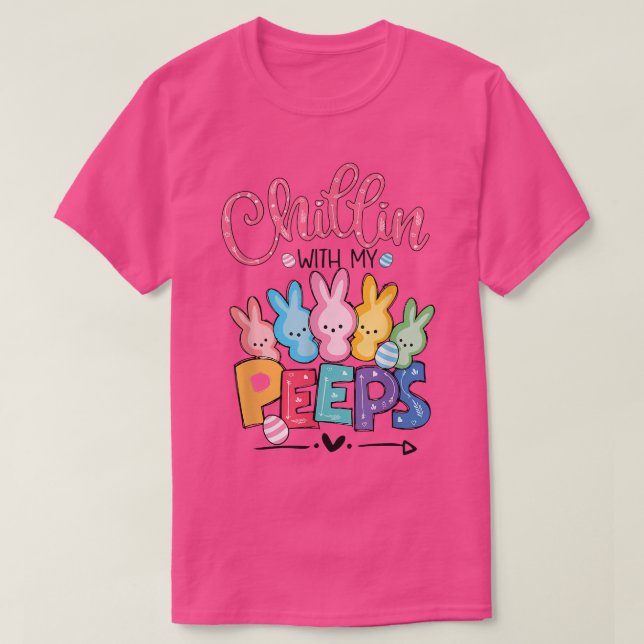 Camiseta Chillin' con mis conejitos Tee Funny Bunny Easter  (Diseño del anverso)