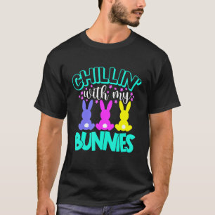 Camiseta Chillin' Con Mis Conejos Divertidos Conejo Feliz G