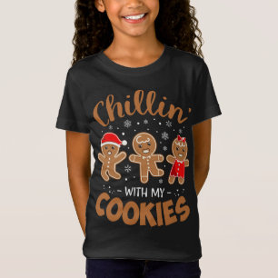 Camiseta Chillin Con Mis Cookies Mujeres De Pan De Gingerbr