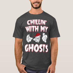 Camiseta Chillin Con Mis Fantasmas Graciosos Niños Hallowee