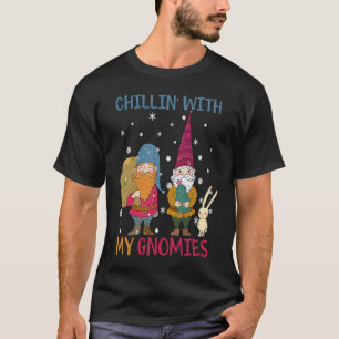Camiseta Chillin' Con Mis Gnomías Dios Jul Funny Navidades