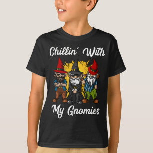 Camiseta Chillin Con Mis Gnomies Divertidos Gnomes De Jard
