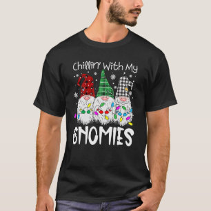 Camiseta Chillin Con Mis Gnomies Funny Gnome Navidades