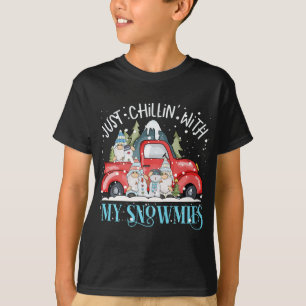 Camiseta Chillin Con Mis Gnomies Funny Navidades Gnomes Red