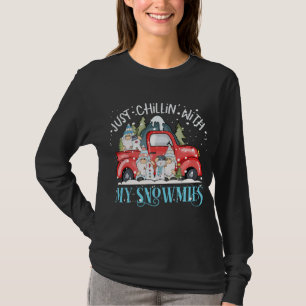Camiseta Chillin Con Mis Gnomies Funny Navidades Gnomes Red