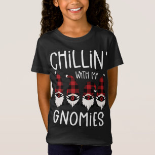 Camiseta Chillin Con Mis Gnomies Funny Navidades Plantó A G