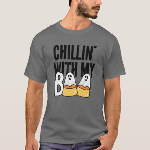 Camiseta Chillin' Con Mis Hijos Divertidos De Boo Candy Cor