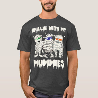 Camiseta Chillin Con Mis Mummitas, Mi Equipo De Halloween D