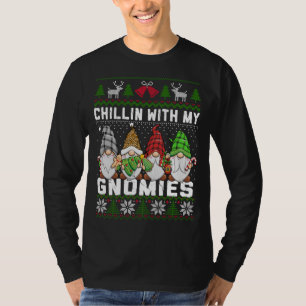 Camiseta Chillin Con Mis Navidades De Gnomies Afeos Gnomes