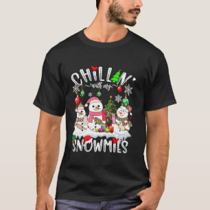 Camiseta Chillin con mis Navidades de la familia Snowmies B