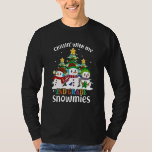 Camiseta Chillin' Con Mis Navidades De Segundo Grado De Nie