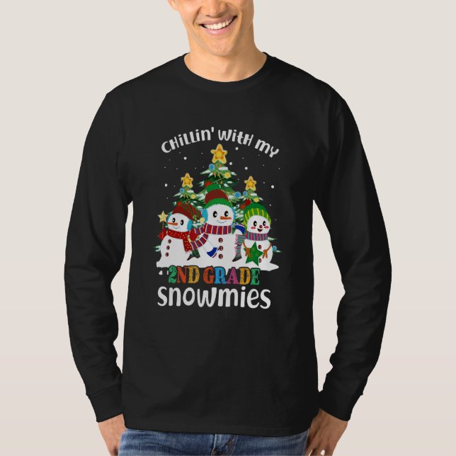 Camiseta Chillin' Con Mis Navidades De Segundo Grado De Nie (Anverso)