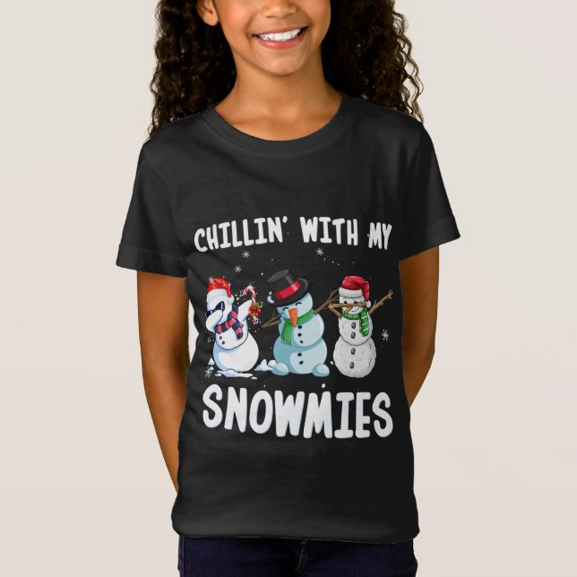 Camiseta Chillin' con mis Navidades de Snowmiers Navidad Sn (Anverso)