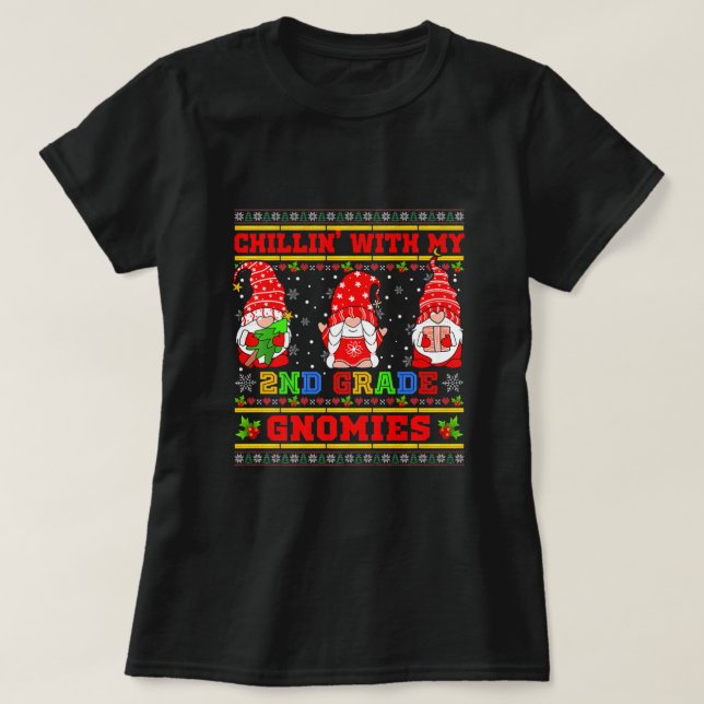Camiseta Chillin' con mis Navidades feos de 2º grado (Diseño del anverso)