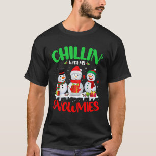 Camiseta Chillin Con Mis Nieves Feliz Navidad Santa Sno