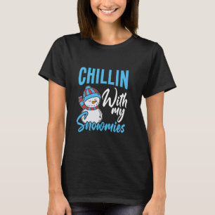 Camiseta Chillin Con Mis Nieves, Snowman Winter Fun